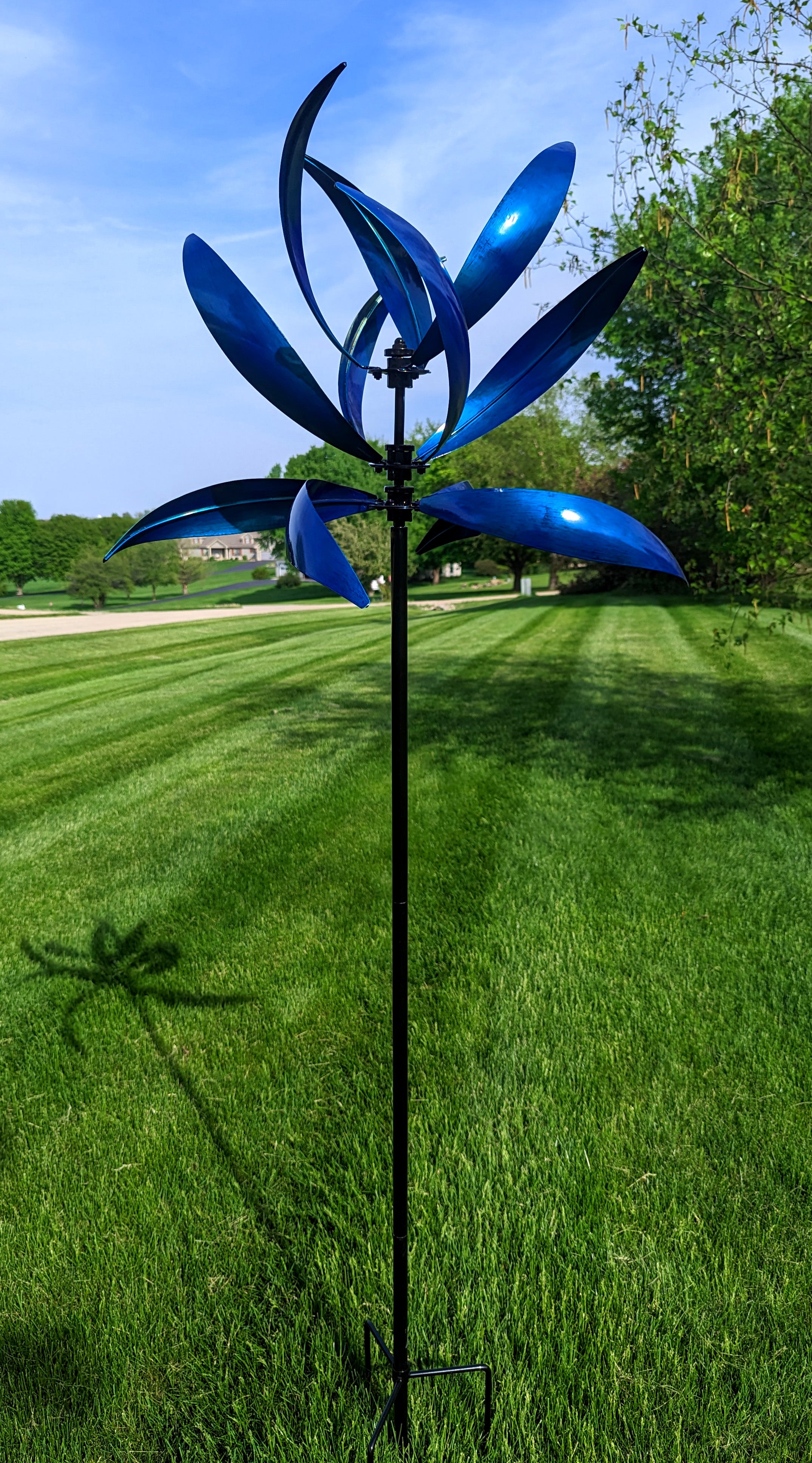 Mesa - Blue Kinetic Art Wind Spinner