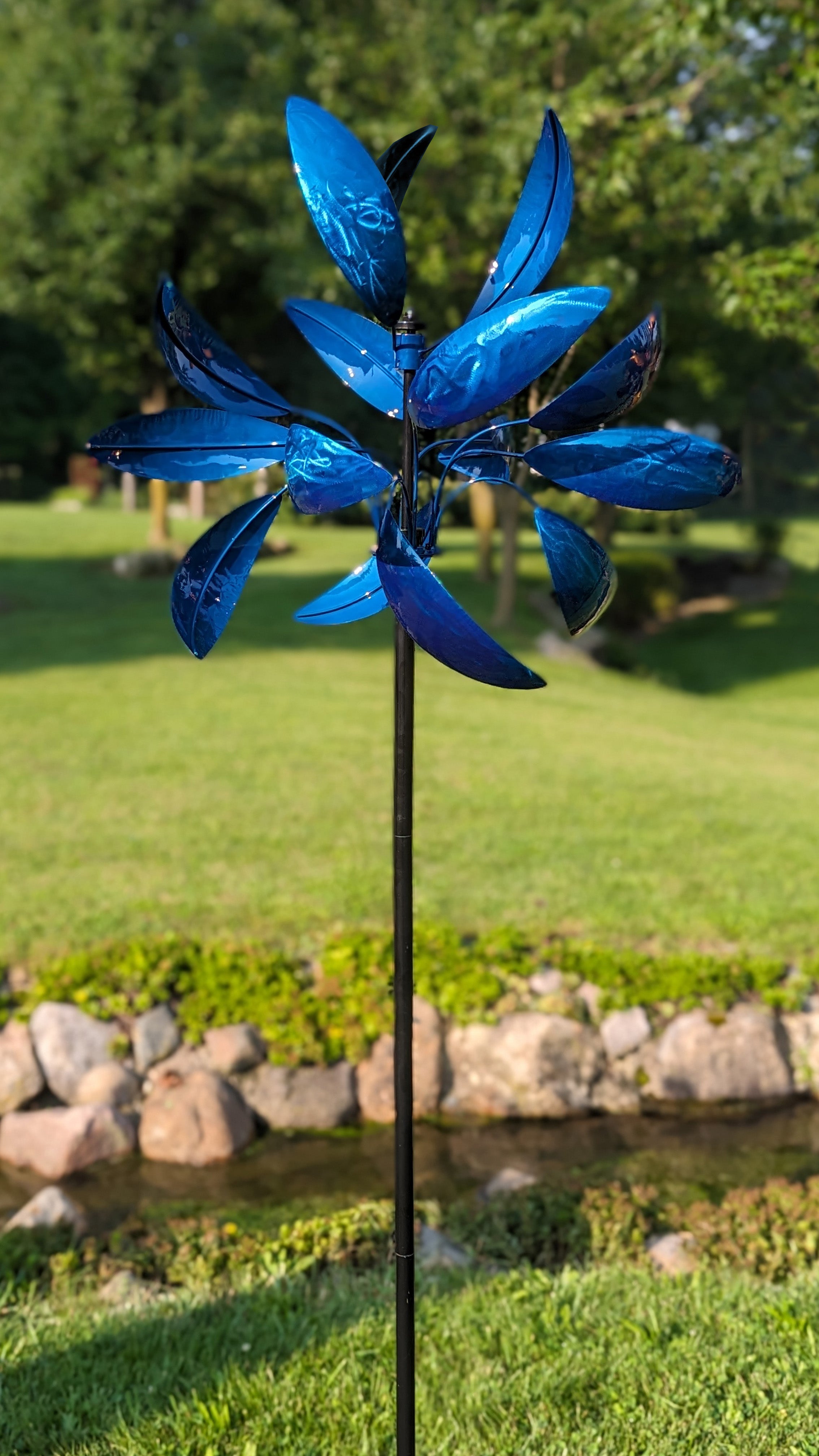Blue Luminous Windemere Kinetic Wind Spinner