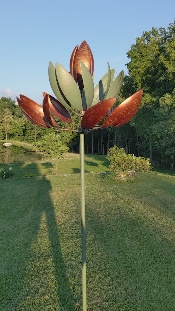 Copper/Verde Lotus Kinetic Art Spinner