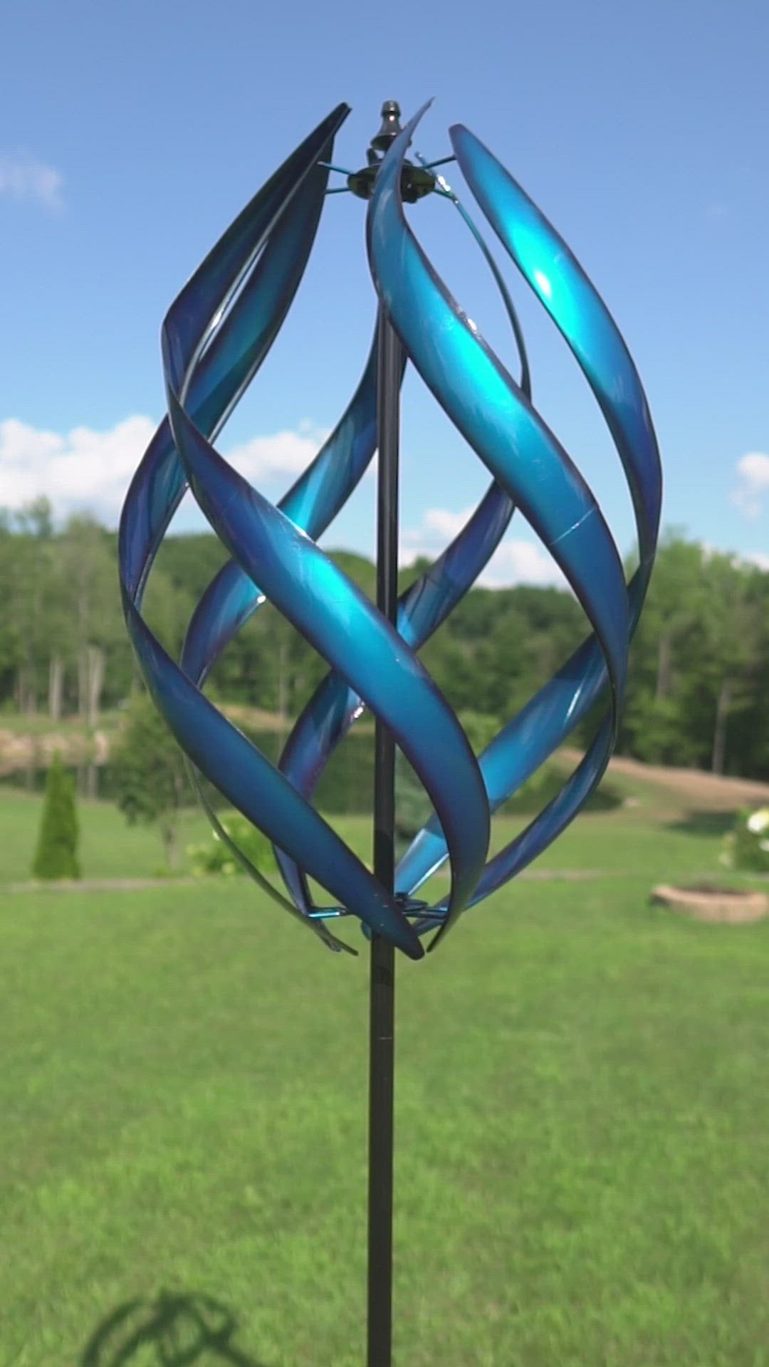 Blue Stratus Kinetic Wind Spinner