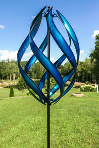 Blue Stratus Kinetic Wind Spinner