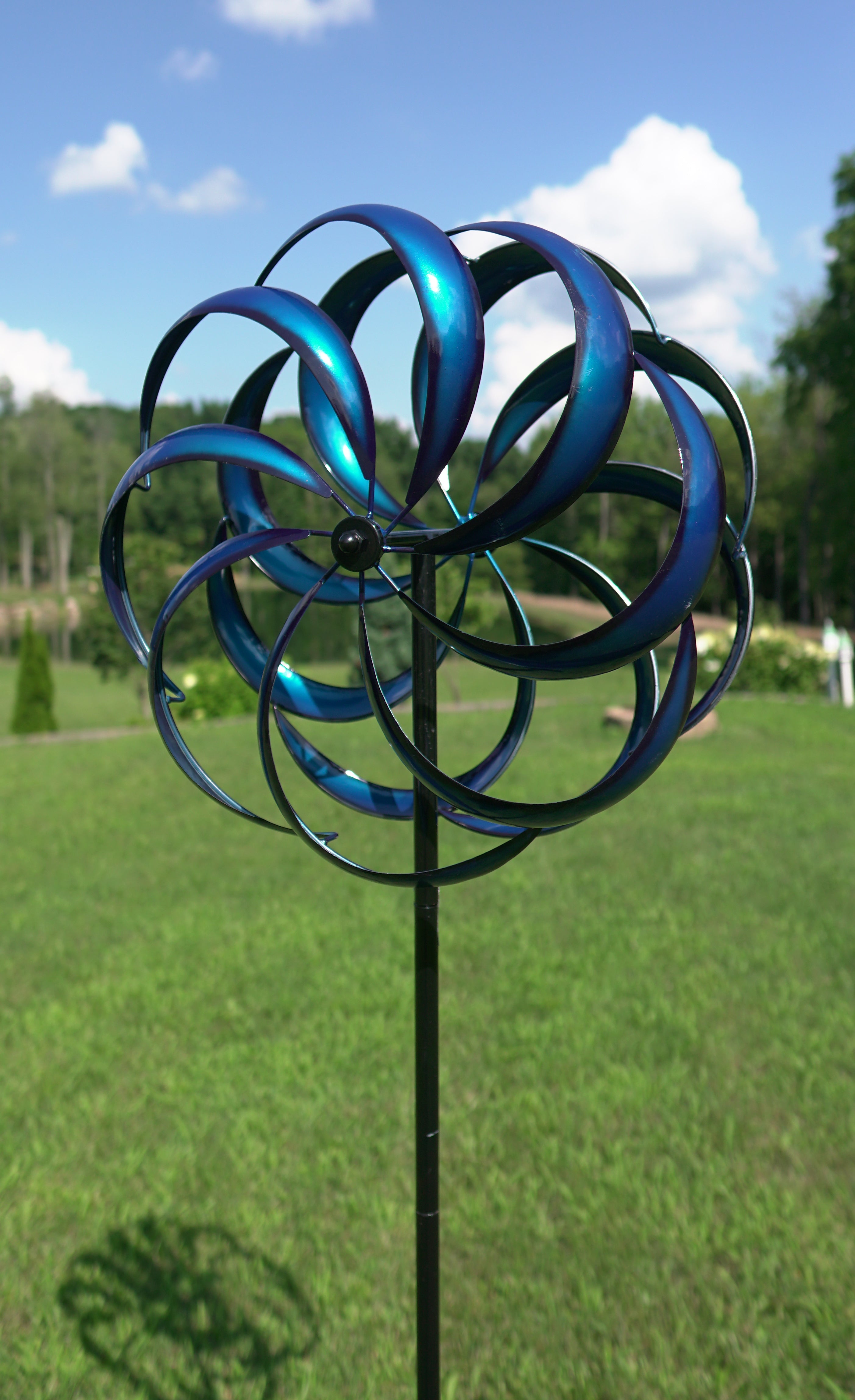 Blue Windward Kinetic Wind Spinner