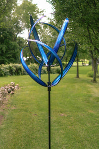 Blue Cheyenne Kinetic Wind Spinner