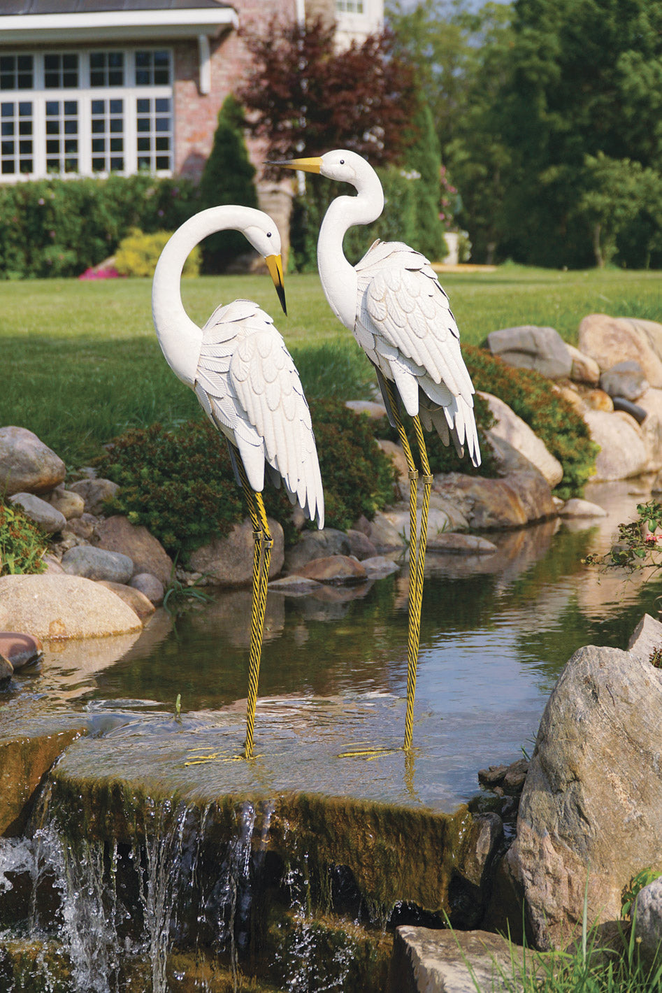 Metal Cranes Garden Art